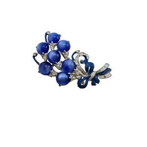 Vintage Unsigned Coro Moonglow Enameled Brooch (A8492)